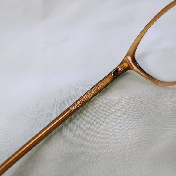 FACE STOCKHOLM Eyeglass Frames 1300 GLOW Full Plastic Rim Brown Tan Beige - Picture 6 of 11